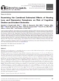 Cover page: Examining the Combined Estimated Effects of Hearing Loss and Depressive Symptoms on Risk of Cognitive Decline and Incident Dementia