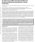 Cover page: An Open Source Mesh Generation Platform for Biophysical Modeling Using Realistic Cellular Geometries