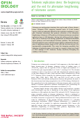 Cover page: Telomeric replication stress: the beginning and the end for alternative lengthening of telomeres cancers.