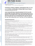 Cover page: Transfusion of Plasma, Platelets, and Red Blood Cells in a 1:1:1 vs a 1:1:2 Ratio and Mortality in Patients With Severe Trauma: The PROPPR Randomized Clinical Trial