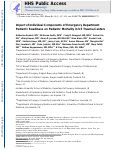 Cover page: Impact of individual components of emergency department pediatric readiness on pediatric mortality in US trauma centers.