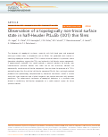 Cover page: Observation of a topologically non-trivial surface state in half-Heusler PtLuSb (001) thin films