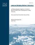 Cover page: A thermodynamic analysis of a novel bidirectional district heating and cooling network