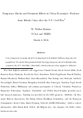 Cover page: Temporary Shocks and Persistent Effects in Urban Economies: Evidence from British Cities after the U.S. Civil War