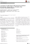 Cover page: Association of weight change with progression of meniscal intrasubstance degeneration over 48 months: Data from the Osteoarthritis Initiative