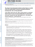 Cover page: The Effect of Peritransplant Minimal Residual Disease in Adults With Acute Lymphoblastic Leukemia Undergoing Allogeneic Hematopoietic Stem Cell Transplantation