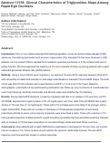 Cover page: Clinical Characteristics of Triglycerides Slope Among Rapid Egfr Decliners