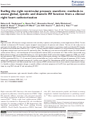 Cover page: Surfing the right ventricular pressure waveform: methods to assess global, systolic and diastolic RV function from a clinical right heart catheterization