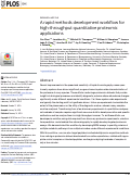 Cover page: A rapid methods development workflow for high-throughput quantitative proteomic applications