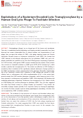 Cover page: Exploitation of a Bacterium-Encoded Lytic Transglycosylase by a Human Oral Lytic Phage To Facilitate Infection