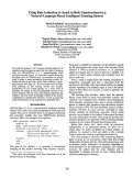 Cover page: Using Rule Induction to Assist in Rule Construction for a Natural-Language Based Intelligent Tutoring System