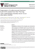 Cover page: Suppression of cardiomyocyte functions by β-CTX isolated from the Thai king cobra (Ophiophagus hannah) venom via an alternative method