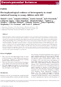 Cover page: Electrophysiological evidence of heterogeneity in visual statistical learning in young children with ASD