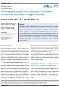 Cover page: Methodological progress note: Longitudinal qualitative research and applications to hospital medicine