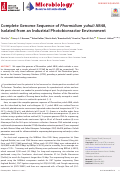 Cover page: Complete Genome Sequence of Phormidium yuhuli AB48, Isolated from an Industrial Photobioreactor Environment