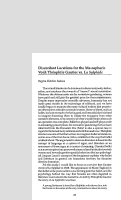 Cover page: Discordant Locations for the Me-ospheric Void: Theophile Gautier vs. La Sylphide