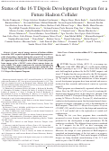 Cover page: Status of the 16 T Dipole Development Program for a Future Hadron Collider