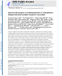 Cover page: Genome-wide analyses of smoking behaviors in schizophrenia: Findings from the Psychiatric Genomics Consortium