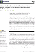 Cover page: Alcohol Use Disorder and the Gut-Brain Axis: A Narrative Review of the Role of Gut Microbiota and Implications for Treatment.