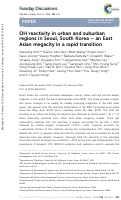 Cover page: OH reactivity in urban and suburban regions in Seoul, South Korea – an East Asian megacity in a rapid transition