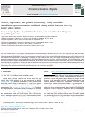 Cover page: Context, importance, and process for creating a body mass index surveillance system to monitor childhood obesity within the New York City public school setting