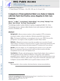 Cover page: Comparison of transepidermal water loss rates in subjects with skin patch test positive vs negative to skin care products