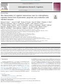 Cover page: The characteristics of cognitive neuroscience tests in a schizophrenia cognition clinical trial: Psychometric properties and correlations with standard measures