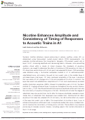 Cover page: Nicotine Enhances Amplitude and Consistency of Timing of Responses to Acoustic Trains in A1