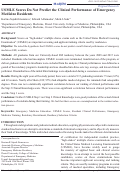 Cover page: USMLE Scores Do Not Predict the Clinical Performance of Emergency Medicine Residents