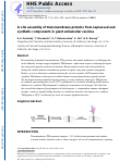 Cover page: In Situ Assembly of Transmembrane Proteins from Expressed and Synthetic Components in Giant Unilamellar Vesicles