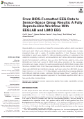 Cover page: From BIDS-Formatted EEG Data to Sensor-Space Group Results: A Fully Reproducible Workflow With EEGLAB and LIMO EEG