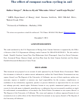 Cover page: The effect of compost on carbon cycling in soil