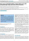 Cover page: Ficus carica L photodermatitis: a report of five cases with histopathologic study and review of the literature.