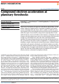 Cover page: Compound electron acceleration at planetary foreshocks.