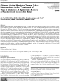 Cover page: Chinese Herbal Medicine Versus Other Interventions in the Treatment of Type 2 Diabetes