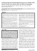 Cover page: Profiling Health and Health-Related Services for Children With Special Health Care Needs With and Without Disabilities