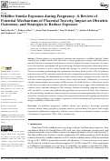 Cover page: Wildfire Smoke Exposure during Pregnancy: A Review of Potential Mechanisms of Placental Toxicity, Impact on Obstetric Outcomes, and Strategies to Reduce Exposure