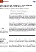 Cover page: Analysis of Microbial Communities in Membrane Biofilm Reactors Using a High-Density Microarray