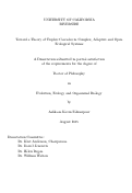 Cover page: Toward a Theory of Trophic Cascades in Complex, Adaptive and Open Ecological Systems