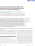 Cover page: aE-catenin actin-binding domain alters actin filament conformation and regulates binding of nucleation and disassembly factors.