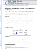 Cover page: Photoredox Cyanomethylation of Indoles: Catalyst Modification and Mechanism