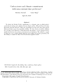 Cover page: Carbon taxes and climate commitment with non-constant time preference