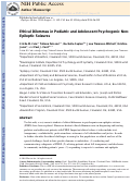 Cover page: Ethical dilemmas in pediatric and adolescent psychogenic nonepileptic seizures