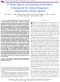 Cover page: A State Space and Density Estimation Framework for Sleep Staging in Obstructive Sleep Apnea