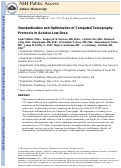 Cover page: Standardization and optimization of CT protocols to achieve low dose.