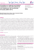 Cover page: Prevalence of regional and distant metastasis in cats with advanced oral squamous cell carcinoma: 49 cases (2005-2011).