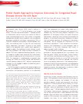 Cover page: Public Health Approach to Improve Outcomes for Congenital Heart Disease Across the Life Span