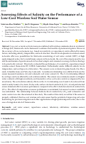 Cover page: Assessing Effects of Salinity on the Performance of a Low-Cost Wireless Soil Water Sensor.