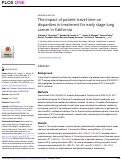 Cover page: The impact of patient travel time on disparities in treatment for early stage lung cancer in California