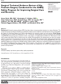 Cover page: Surgical Technical Evidence Review of Hip Fracture Surgery Conducted for the AHRQ Safety Program for Improving Surgical Care and Recovery.